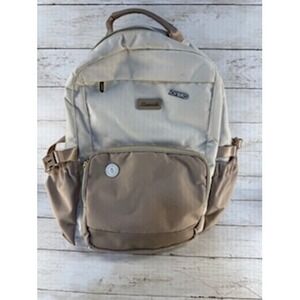LOVEVOOK Laptop Backpack Beige Tan Travel School Bag with Padded Compartment